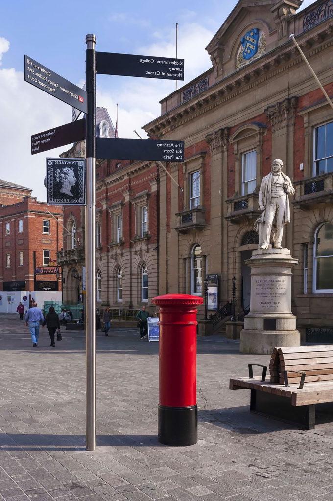 Street signs at Exchange Place town centre